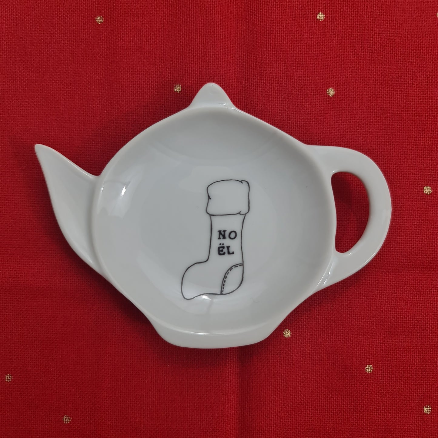 Repose sachet de thé - Chaussette "NOËL"