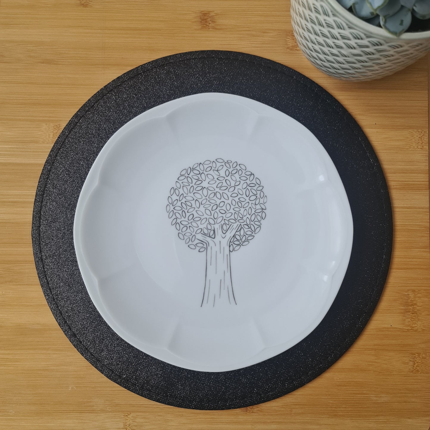 Assiette - Arbre naïf