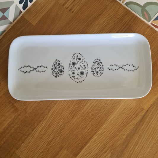 Plat cake - oeufs fleuris