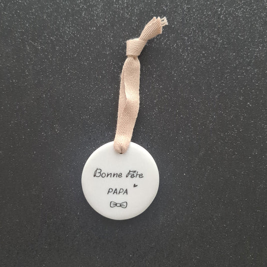 Médaillon rond - Fête des papas