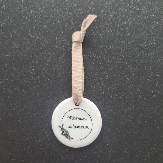 Médaillon rond - Couronne de fleurs.
