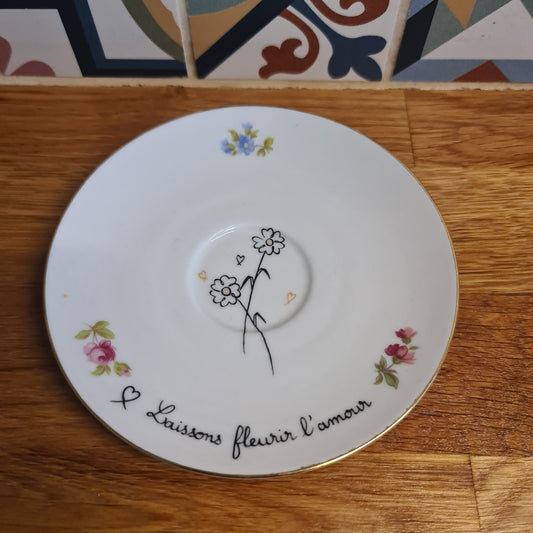 Coupelle ronde chinée - Fleurs