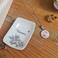 Coupelle à bijoux rectangle en porcelaine - décor "Maman" Feuillage peint à la main