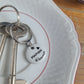 Porte-clés bélière - décor Maman d'amour peint à la main