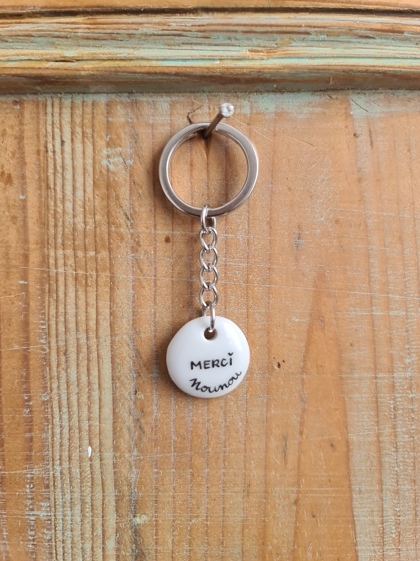 Porte-clés Chaînette - décor Merci Nounou