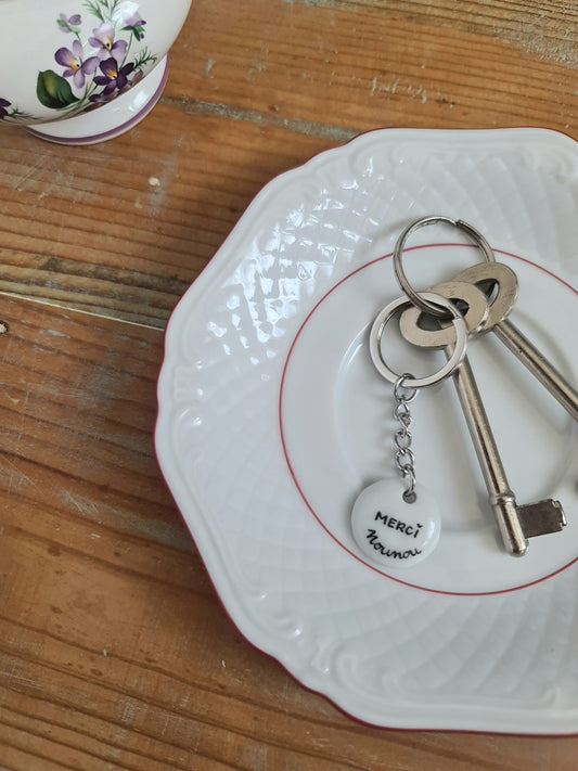 Porte-clés Chaînette - décor Merci Nounou