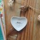 Coupelle cœur en porcelaine - décor Love peint à la main