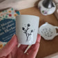 Tasse à expresso en porcelaine - décor Fleurs épi peint à la main