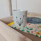 Tasse à expresso en porcelaine - décor Tulipes peint à la main