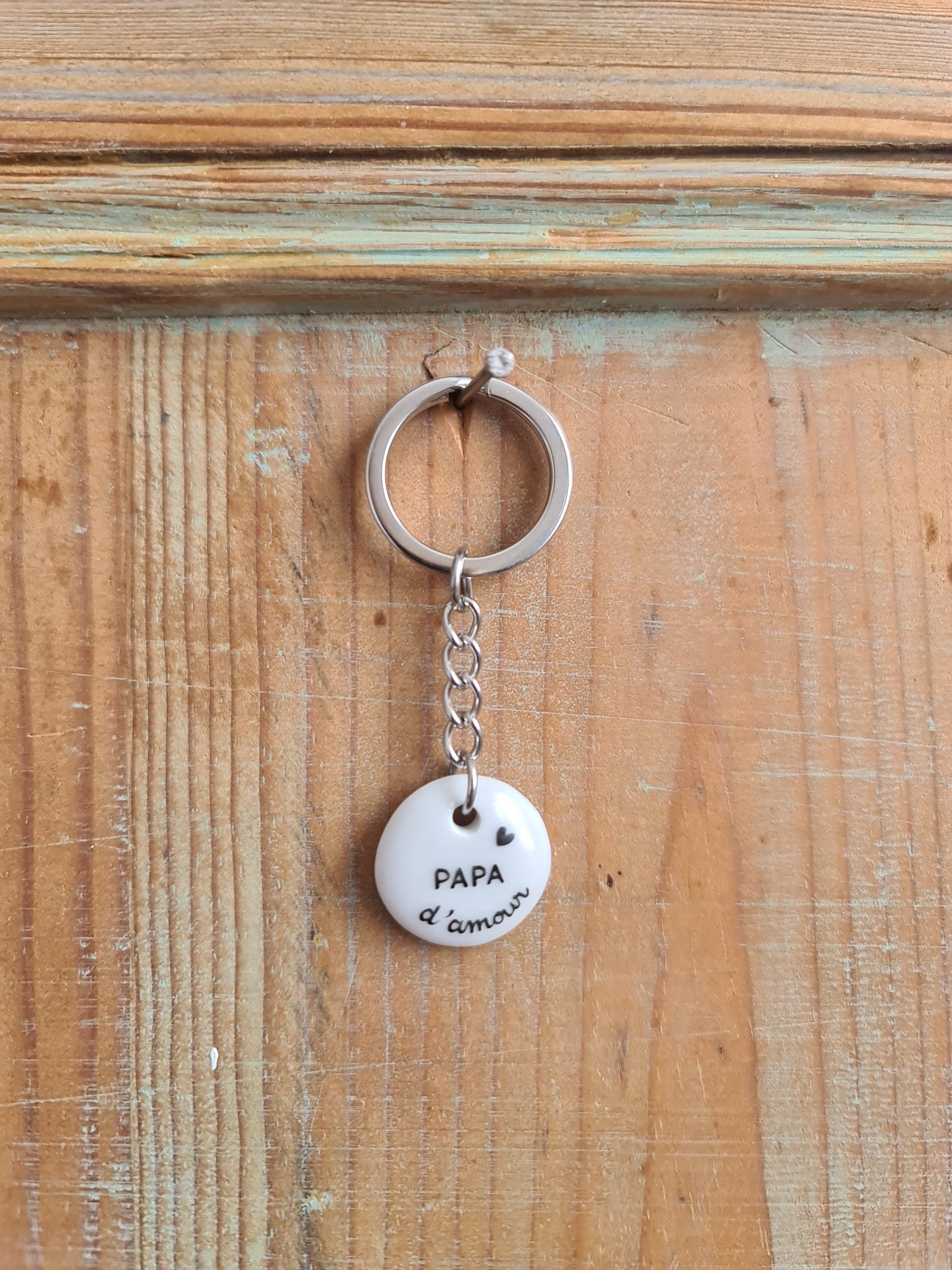 Porte-clés Chaînette - décor Papa d'amour