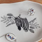 Petit plateau irrégulier en porcelaine - décor zèbre peints à la main