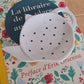 Repose sachet de thé en porcelaine - décor Cœurs vracs peint à la main