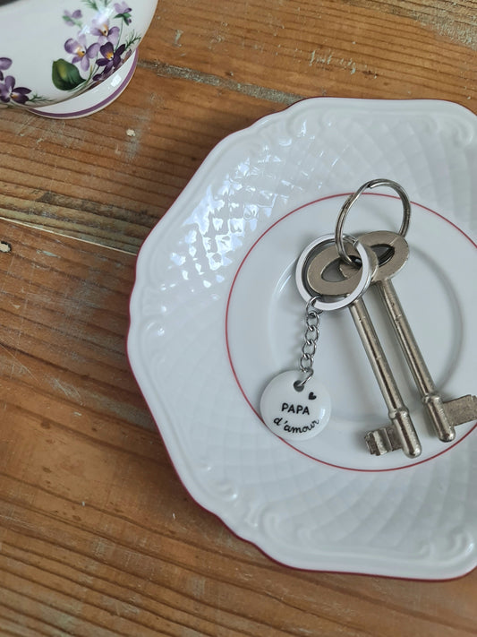Porte-clés Chaînette - décor Papa d'amour