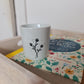 Tasse à expresso en porcelaine - décor Fleurs épi peint à la main