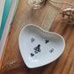 Coupelle cœur en porcelaine - décor Abeille peint à la main