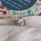 Bague nœud en Acier inoxydable - décorée à partir de vaisselle - Bouquet de fleurs