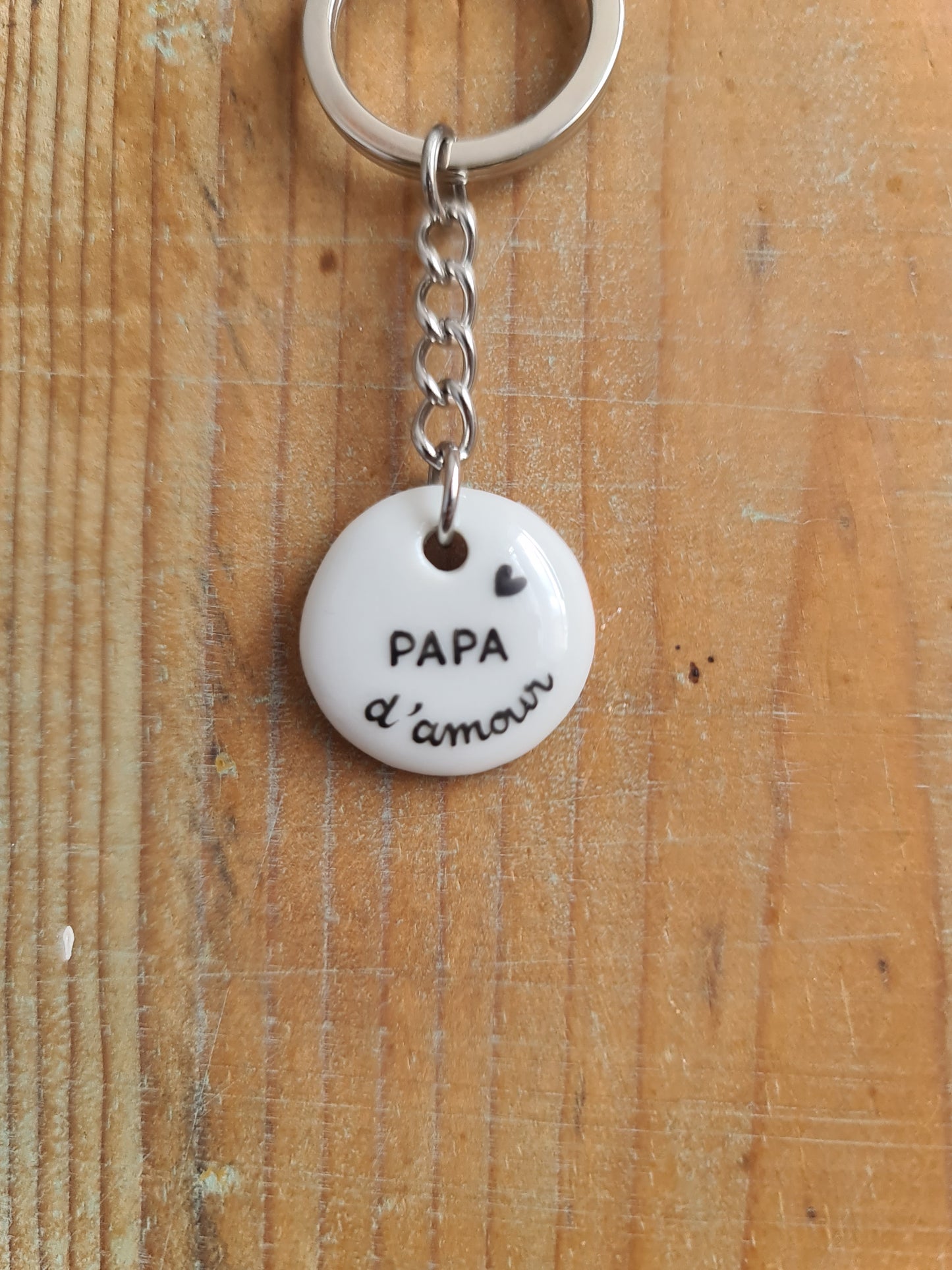 Porte-clés Chaînette - décor Papa d'amour