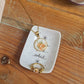 Coupelle à bijoux rectangle en porcelaine - décor "mon petit soleil" peint à la main