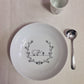 Assiette creuse en porcelaine - décor Petit mouton peint à la main