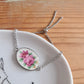 Bracelet coulissant en Acier inoxydable - décoré à partir de vaisselle - Bouquet de fleurs roses
