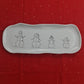 Plat cake irrégulier - Famille Bonhomme de neige